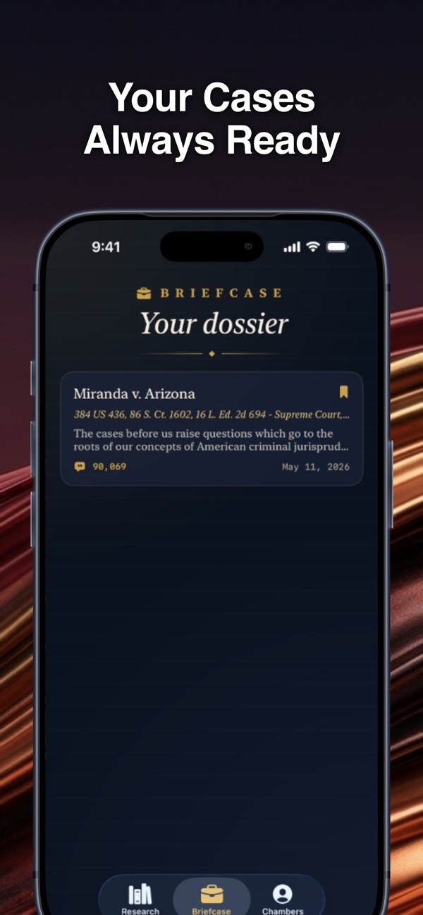 Save cases to your Briefcase